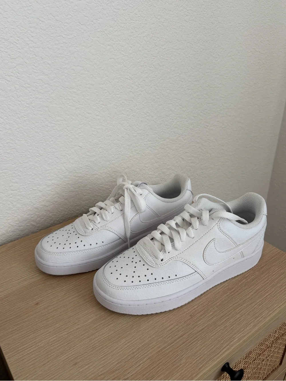 Nike White Low-Top Leather Sneakers